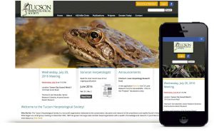 Website design for tucson client Tucson Herp Society